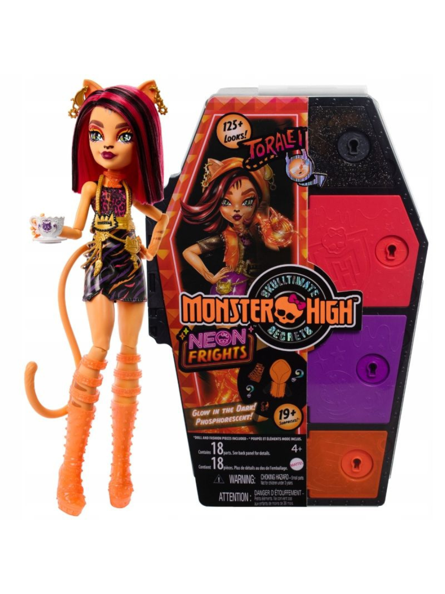 Кукла Monster High сюрприз Неоновые и бомбезные Ужас-секреты Торелай