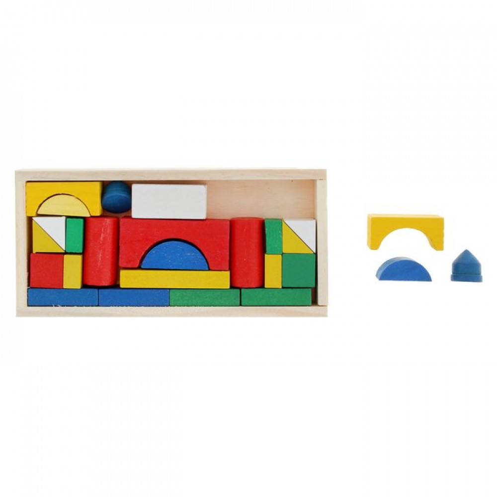 Деревянный Конструктор "Строим город", 26 деталей, фото 1