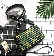 Мини сумка в виде чемодана цвет камуфляж