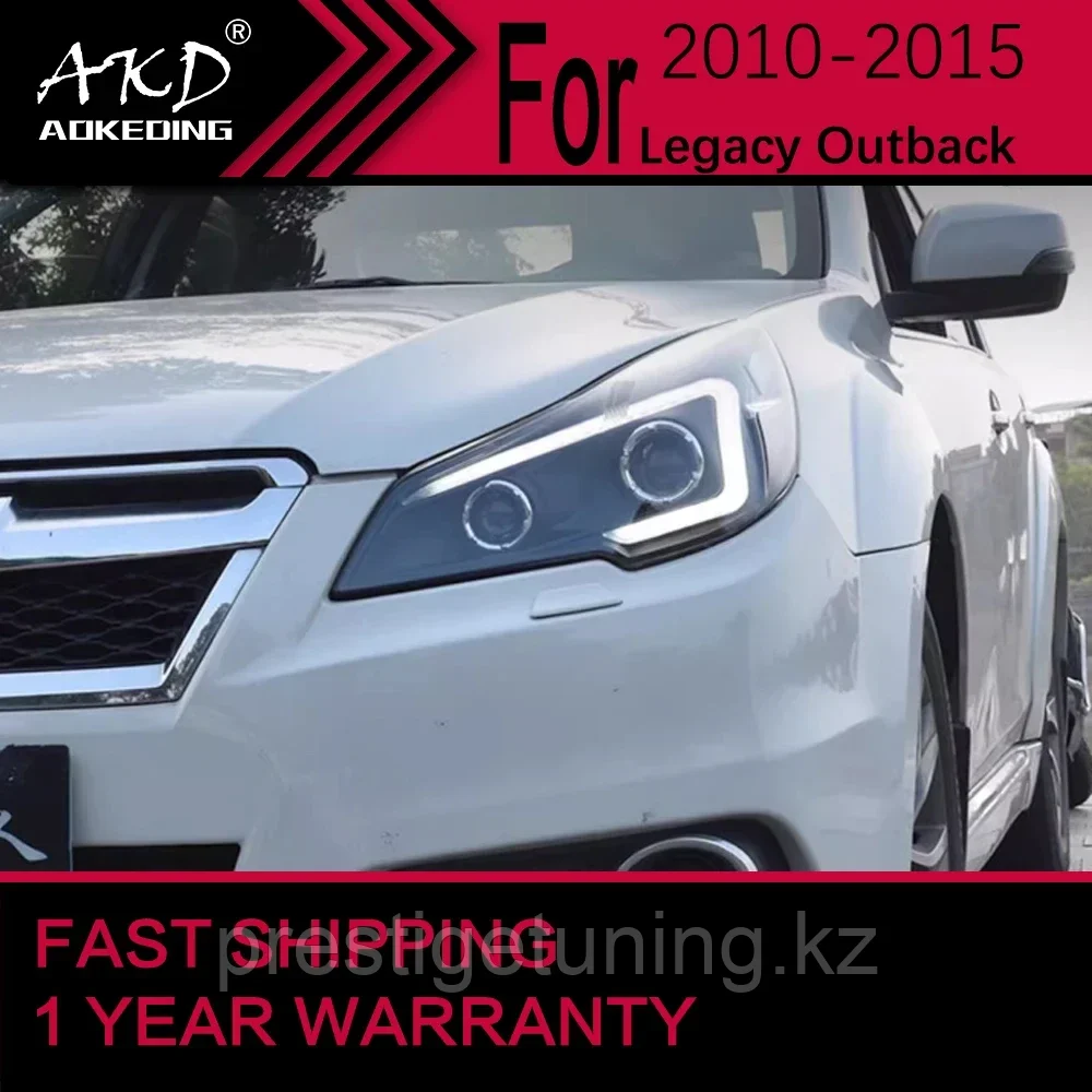 Передние фары на Subaru Outback 2009-14 тюнинг LED