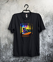 Футболка с принтом «Кот-хакер»