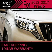 Передние фары на Land Cruiser Prado 150 2014-17 тюнинг VRS