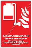 Знак "Огнетушитель переносной воздушно пенный"