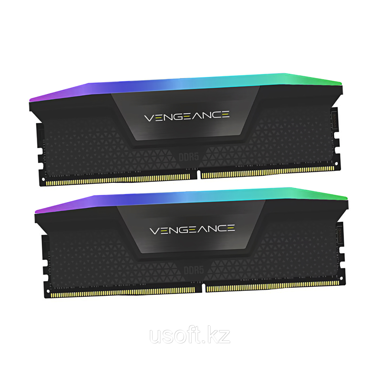 КОМПЛЕКТ МОДУЛЕЙ ПАМЯТИ CORSAIR VENGEANCE RGB, CMH32GX5M2B6600C38 (1.4V), DDR5, 32 GB, BLACK