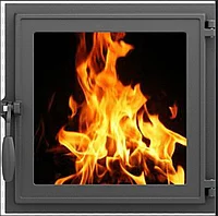 Дверка топочная герметичная "Карелия" со стеклом ДТГ-4КС