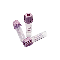 Вакуумная пробирка с фиолетовой крышкой, антикоагулянт К2 ЭДТА, 0,5 мл