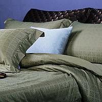 Комплект постельного белья, двуспальный, из сатина-жаккарда, с принтом геометрических квадратов