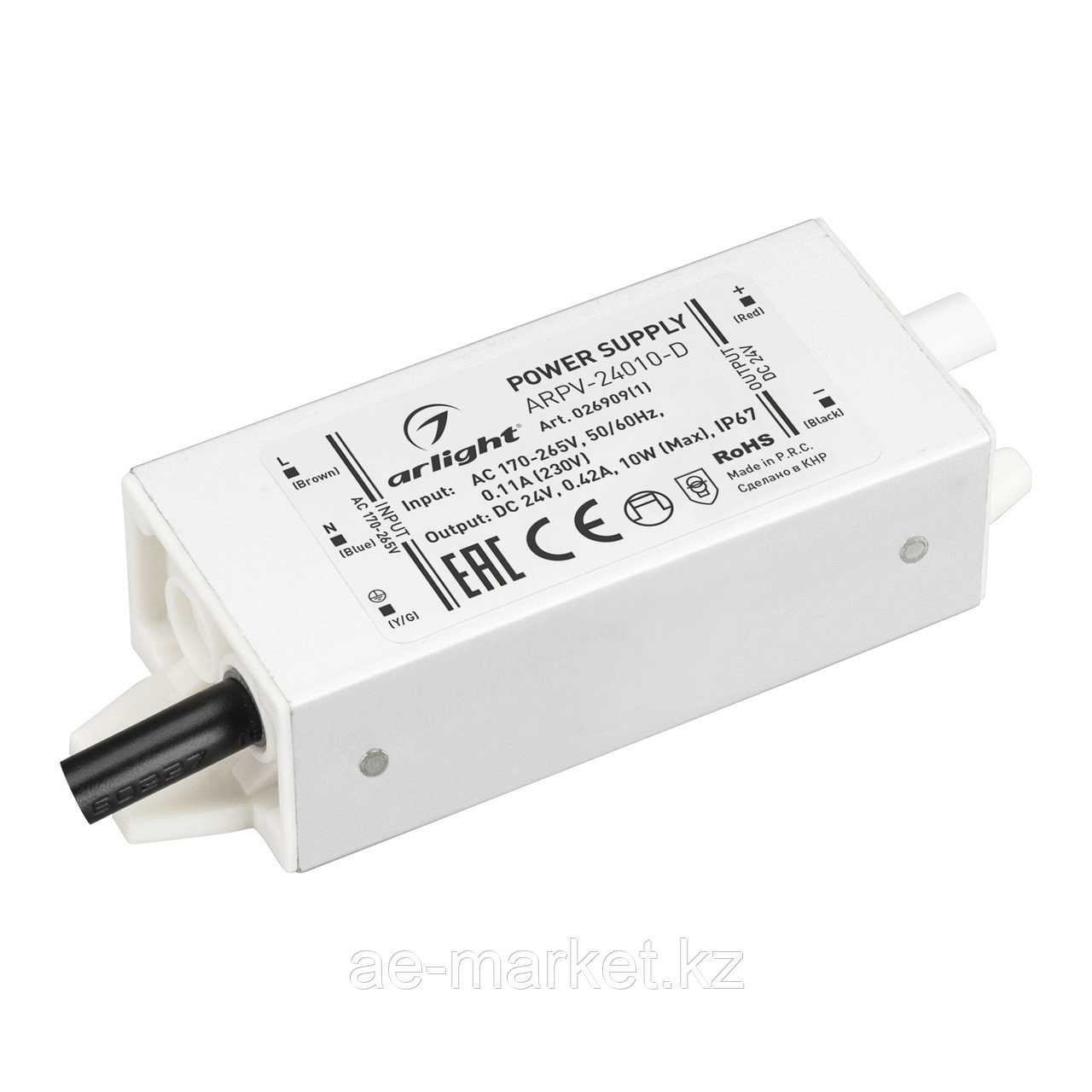 Блок питания ARPV-24010-D (24V, 0.42A, 10W) (Arlight, IP67 Металл, 3 года) (026909(1))