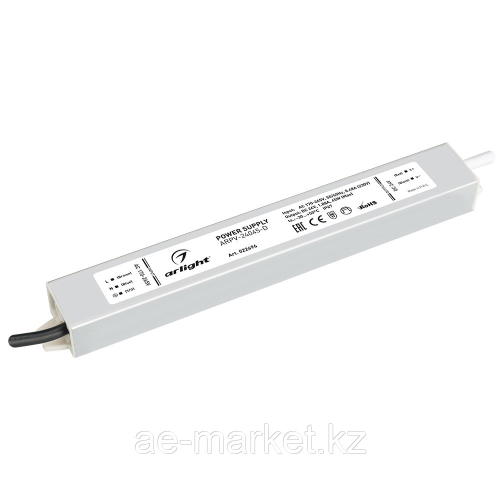 Блок питания ARPV-24045-D (24V, 1.9A, 45W) (Arlight, IP67 Металл, 3 года) (022696)