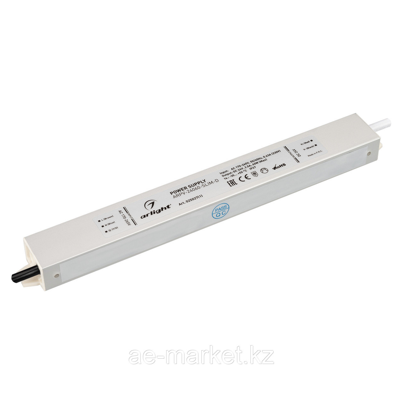 Блок питания ARPV-24060-SLIM-D (24V, 2.5A, 60W) (Arlight, IP67 Металл, 3 года) (025027(1))