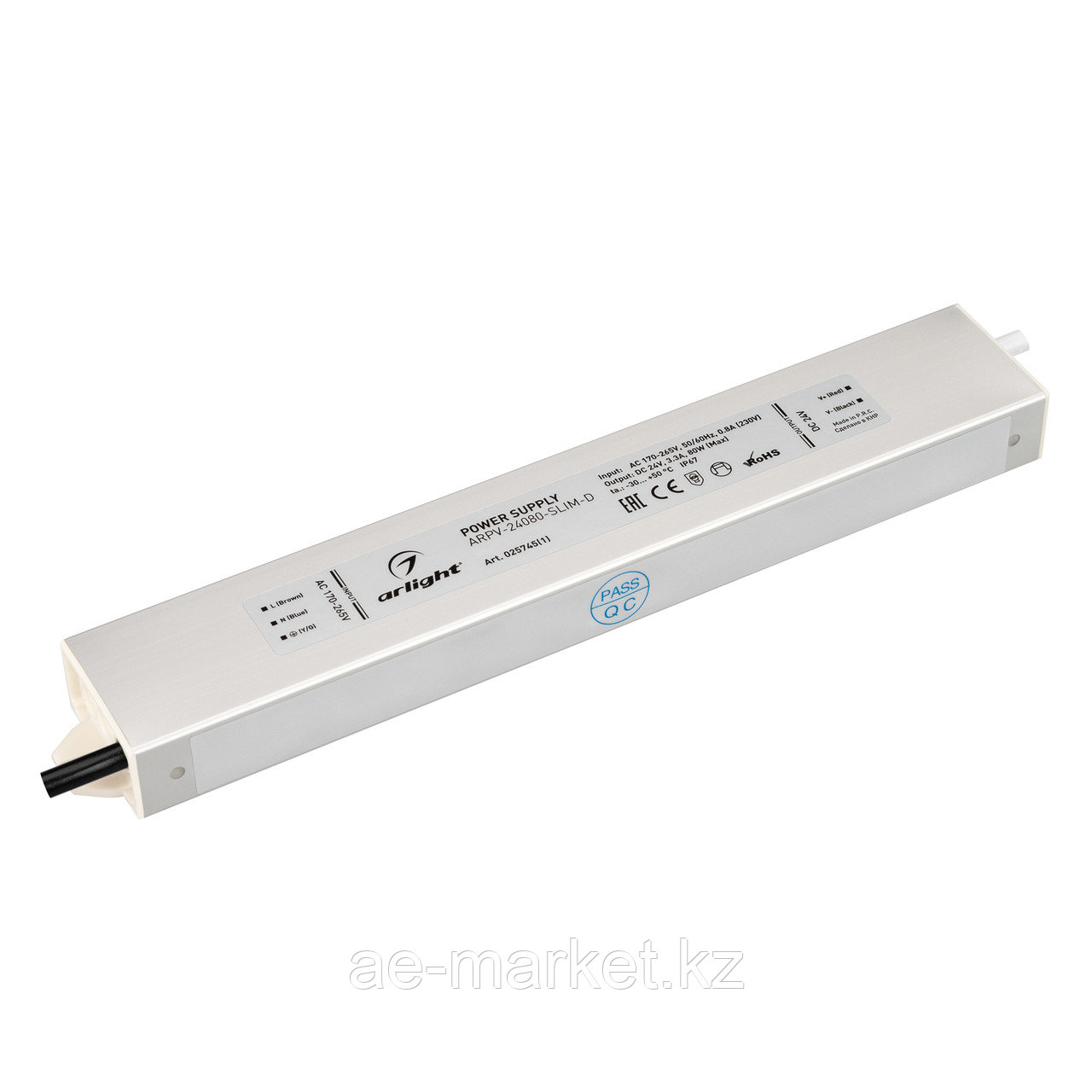 Блок питания ARPV-24080-SLIM-D (24V, 3.3A, 80W) (Arlight, IP67 Металл, 3 года) (025745(1))