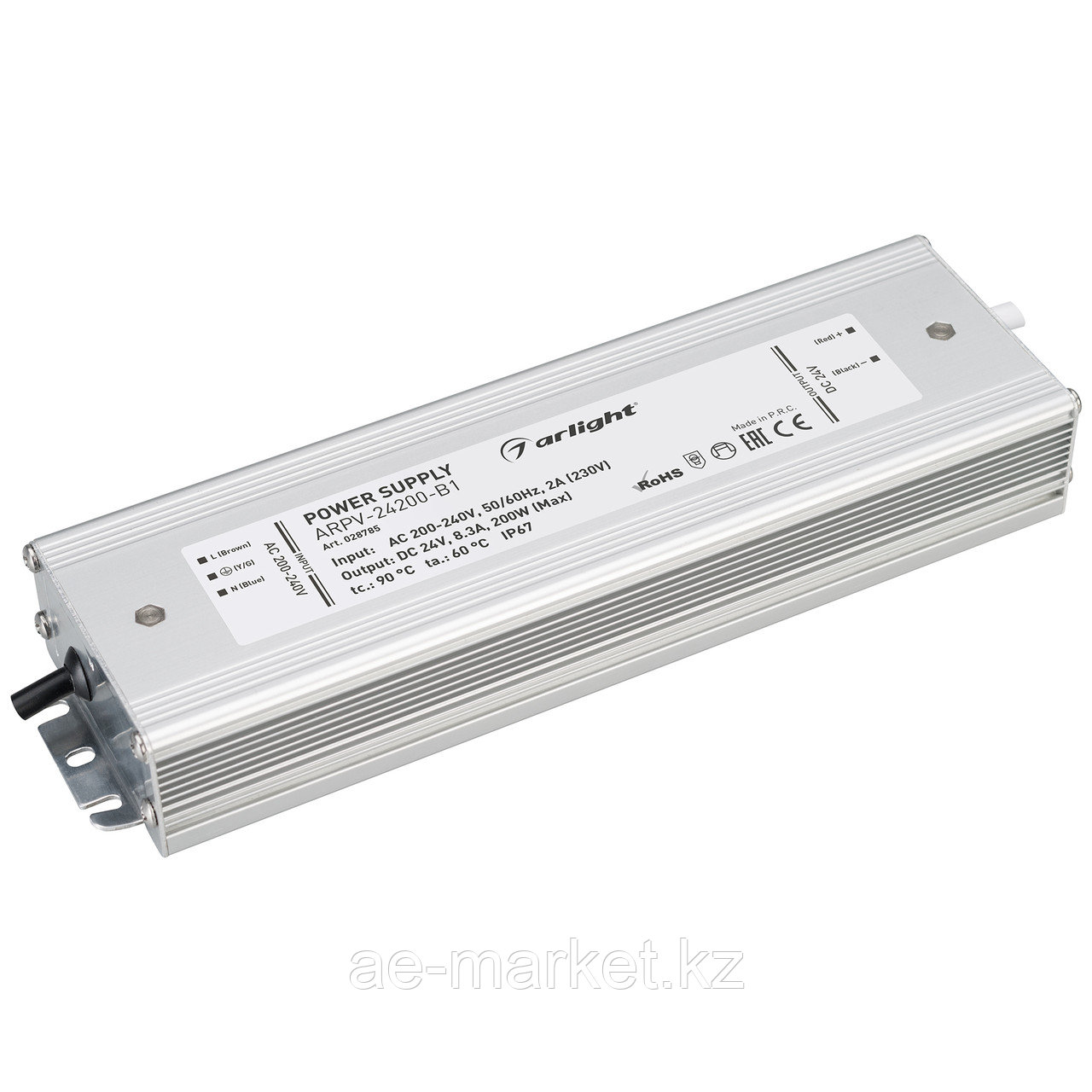 Блок питания ARPV-24200-B1 (24V, 8,3A, 200W) (Arlight, IP67 Металл, 3 года) (028785)