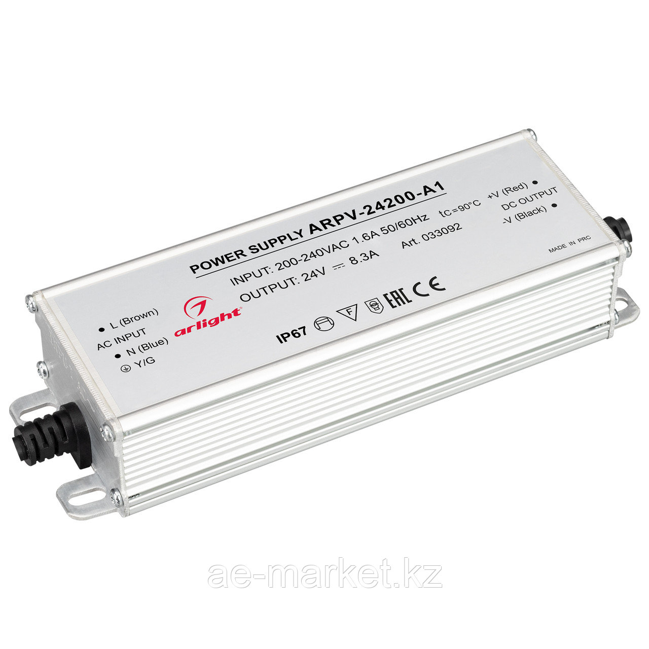 Блок питания ARPV-24200-A1 (24V, 8.3A, 200W) (Arlight, IP67 Металл, 3 года) (033092)