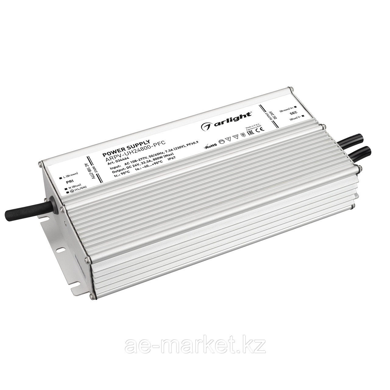 Блок питания ARPV-UH24800-PFC (24V, 33.3A, 800W) (Arlight, IP67 Металл, 7 лет) (034464)