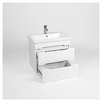 Тумба подвесная с умывальником "Марсель 80 Como" с 2 ящ. Белая. VIANT, фото 2