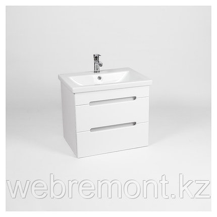Тумба подвесная с умывальником "Марсель 80 Como" с 2 ящ. Белая. VIANT, фото 1
