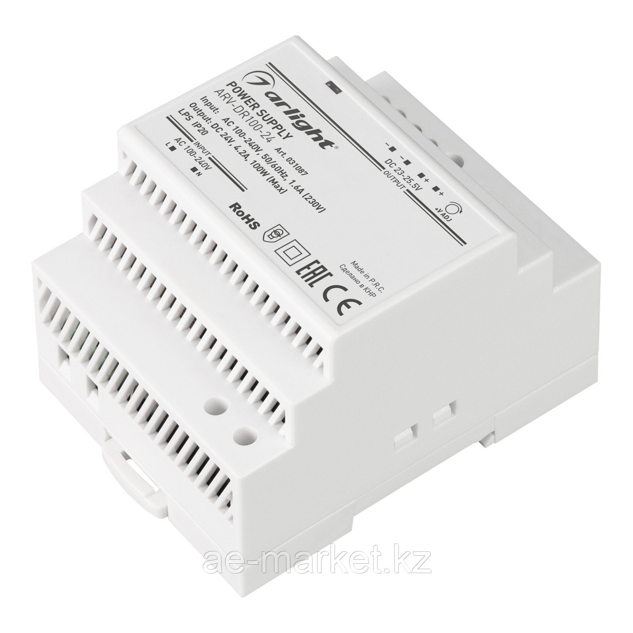 Блок питания ARV-DR100-24 (24V, 4.2A, 100W) (Arlight, IP20 DIN-рейка) (031087)