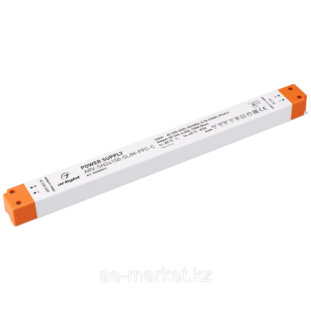 Блок питания ARV-SN24150-SLIM-PFC-C (24V, 6.25A, 150W) (Arlight, IP20 Пластик, 3 года) (026820(1))