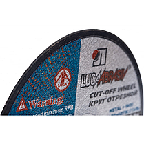 Круг отрезной по металлу Luga-Abrasiv A 54 S BF 80 2 металл+нерж. сталь ЕХ (25/400) ф180х1,6х22,23, фото 4