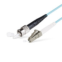 Талшықты-оптикалық патч сымы LC/UPC-ST/UPC ММ OM3 50/125 Simplex 3,0 мм 1 м