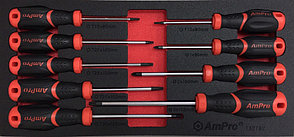 T32782 Набор отверток TORX и PZ "power grip", 9пр., в мягком ложементе