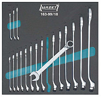 Набор комбинированных ключей Hazet 163-99/18