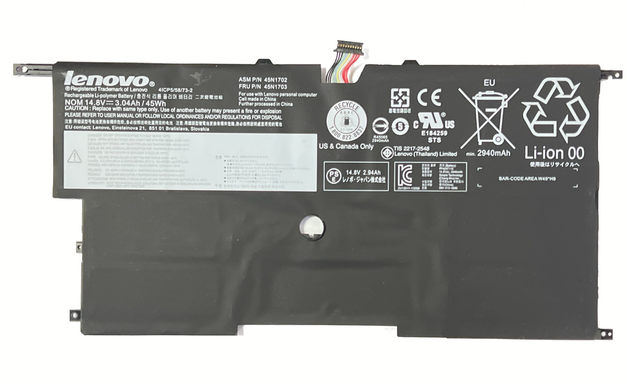 45N1701 45N1702 45N1703 Аккумулятор для Ноутбука Lenovo Thinpad X1 Carbon G2, 00HW003 00HW002 ORIGINAL