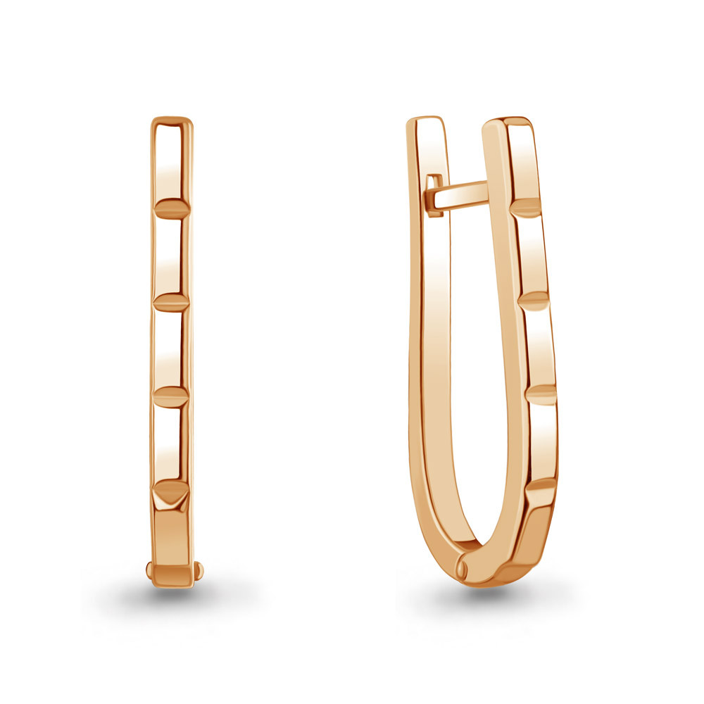 Серьги серебряные классические Aquamarine 34663.6 серебро с позолотой