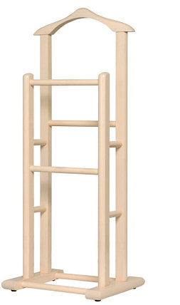 Вешалка костюмная двойная ZZIBO 13/1, дерево, 45x113 см, слоновая кость, фото 1