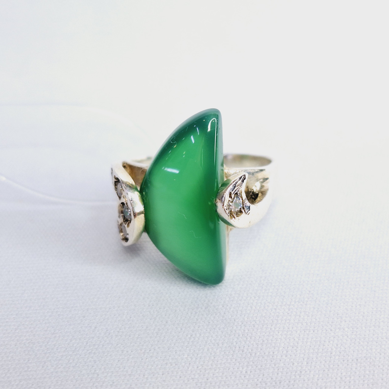 Серьги из серебра с фианитами Индия N805 , с английским замком, фото 1
