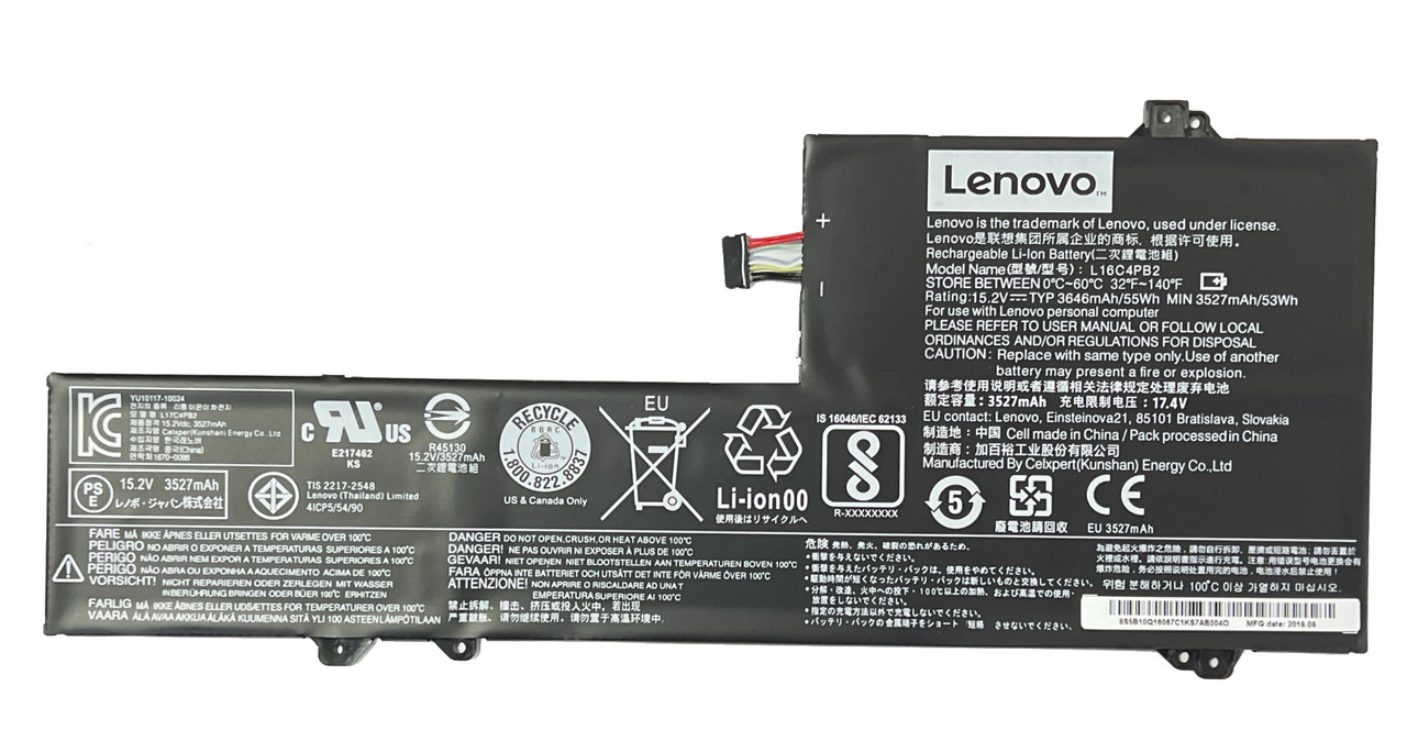 L16M4PB2 L16L4PB2 L16C4PB2 Аккумулятор Lenovo ideapad 720S-14IKB 15.2v 3646mAh 55Wh (ORG)