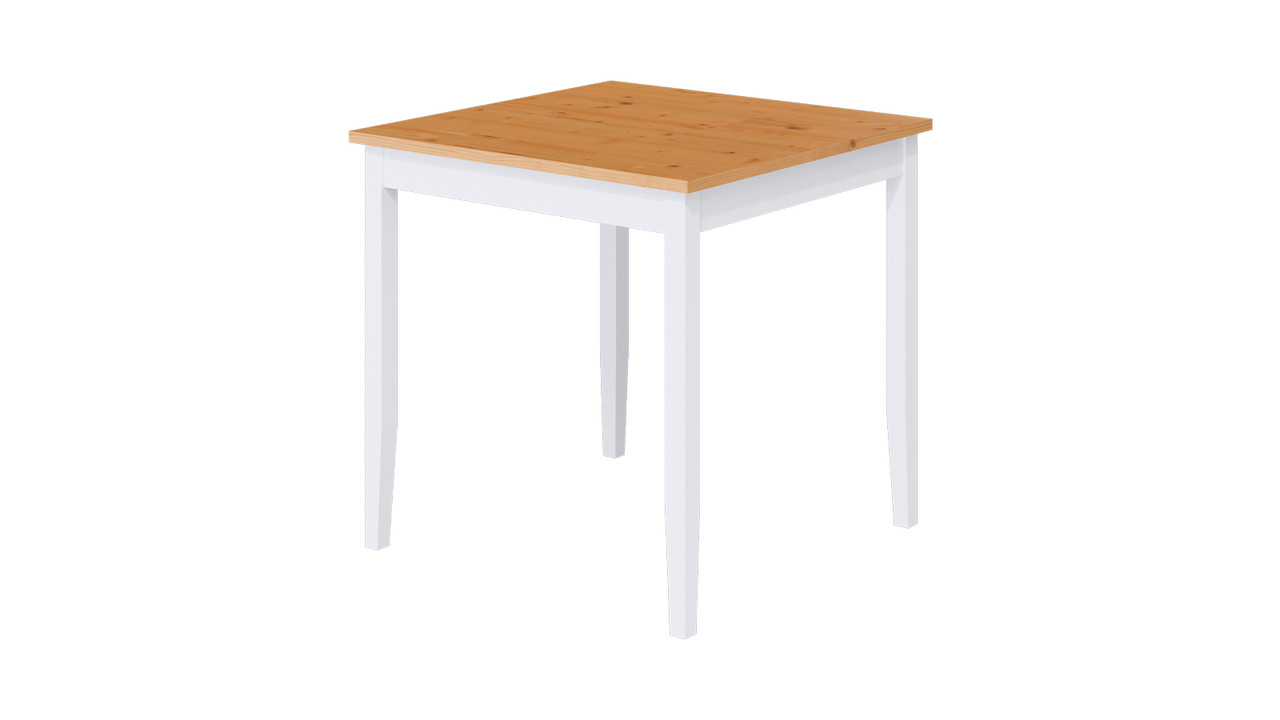 ЛЫМ (Лерхамн) стол 74x74,белый/светло-коричневый, фото 1