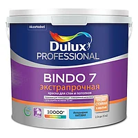 Краска интерьерная Dulux BINDO 7 матовая BW Кисточкой, Валиком, Дерево, Бетон, Штукатурка, Кирпич, 2.5