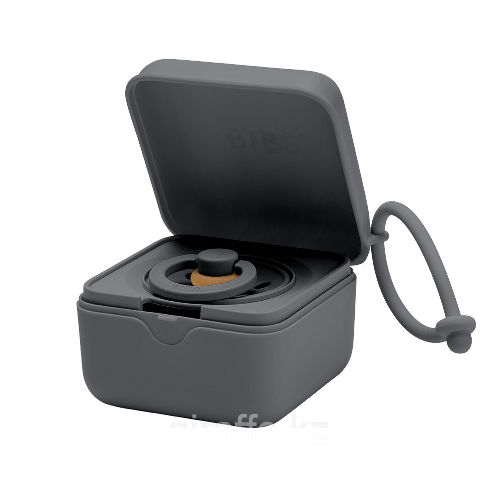 Контейнер для пустышки BIBS Pacifier Box - Iron