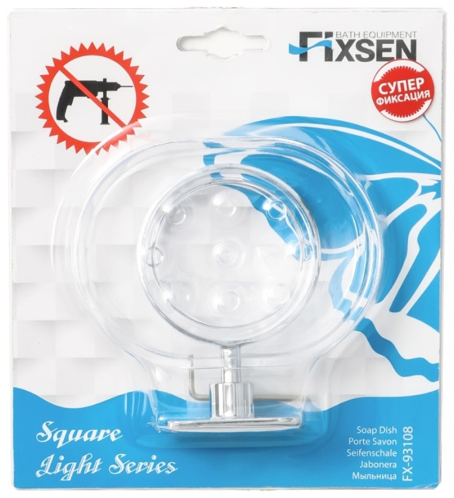 FIXSEN мыльница Round FX-92108 1 шт, металл, пластик