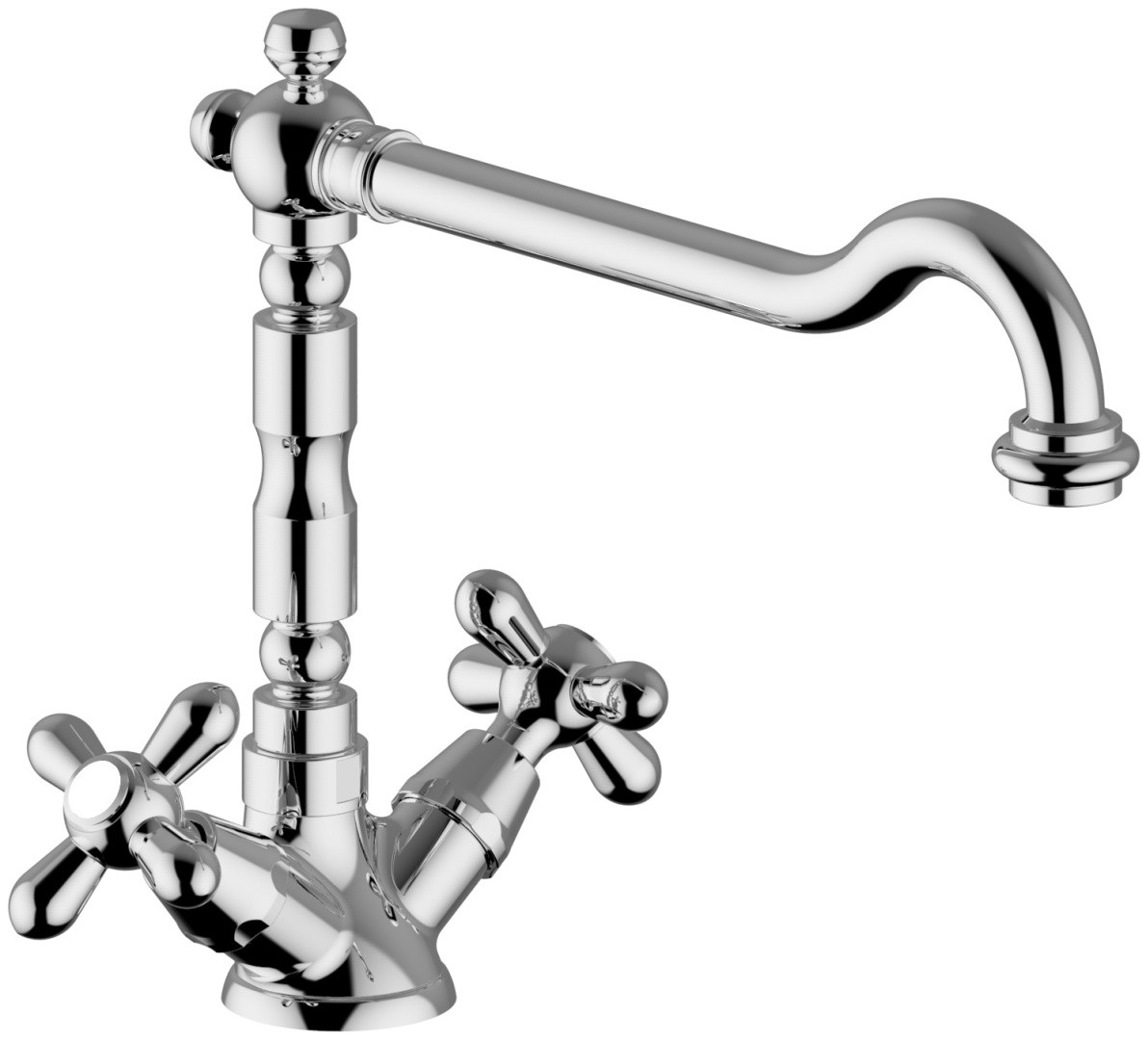 Смеситель для кухни (мойки) Teorema Daisy 70374GG-002, двухзахватный
