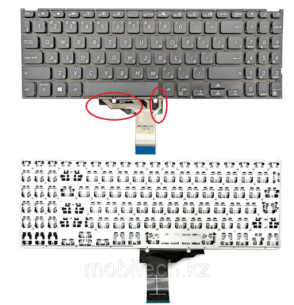 Клавиатуры Asus X509 F509 X515 R565 P1512 D509 S509 R509 X515 клавиатура c RU/ EN раскладкой без подсветкой
