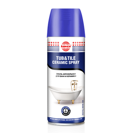 Аэрозольная спрей краска для Ванной и керамики, TUB&TILE Ceramic Spray ASMACO, 400 мл, фото 1