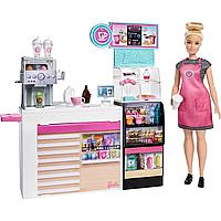 Barbie "Кем быть?" Игровой набор "Кофейня", с куклой Барби