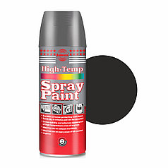 Высокотемпературная аэрозольная краска Asmaco, 400 мл, ЧЕРНЫЙ МАТОВЫЙ - Matt black
