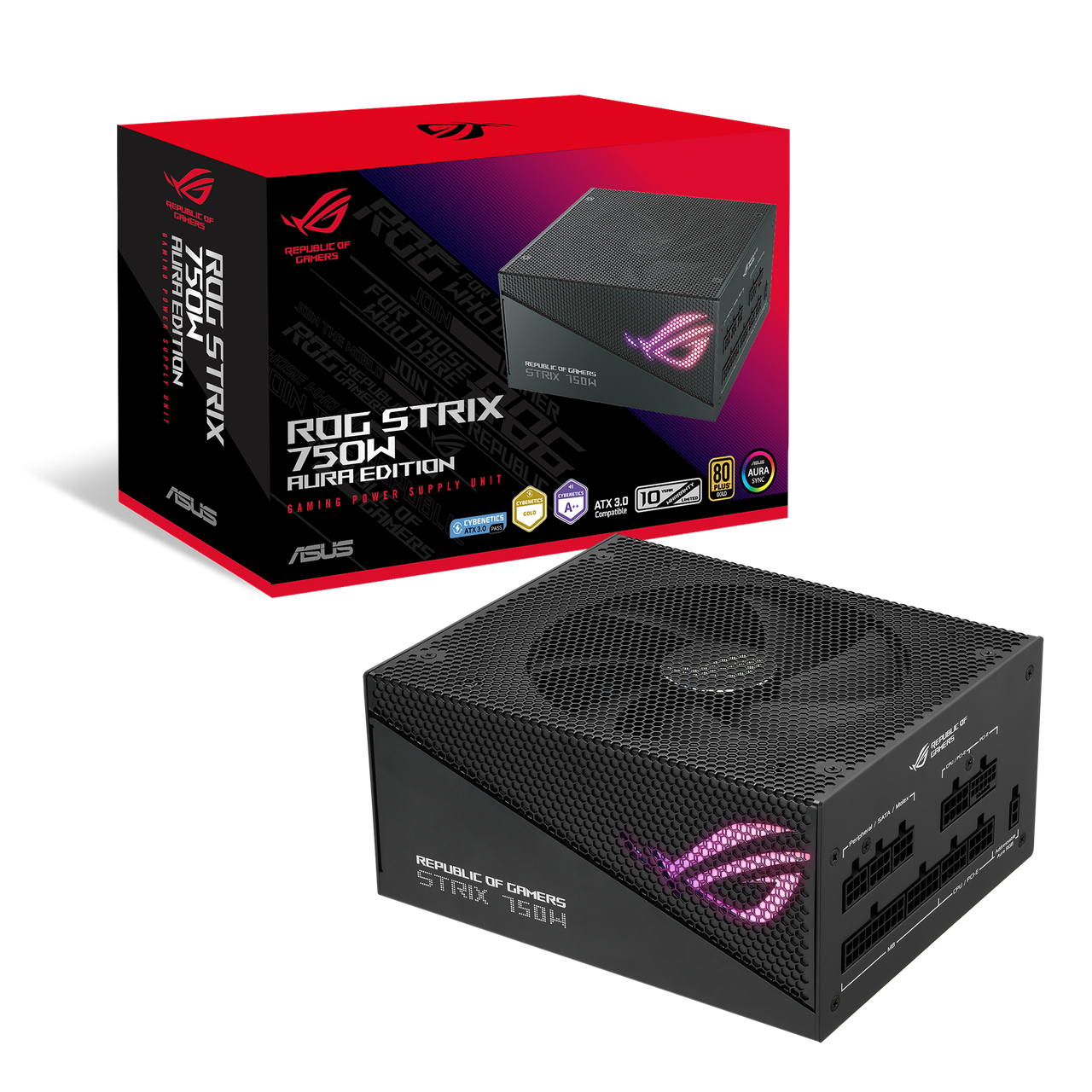 Блок питания ASUS ROG STRIX 750W Gold Aura Edition (ROG-STRIX-750G-AURA-GAMING)