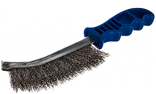 Щетка металлическая с пластмассовой ручкой, нержавеющая проволока//БАРС