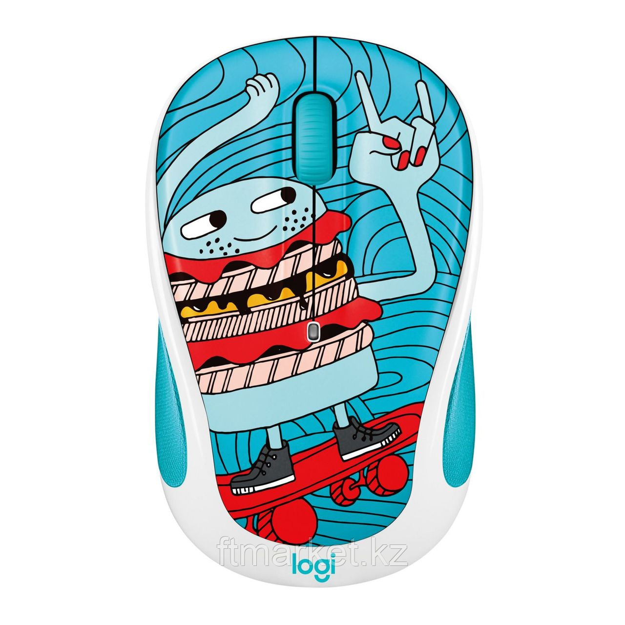 LOGITECH Wireless Mouse M238 - Doodle Collection - SKATEBURGER - EMEA, фото 1