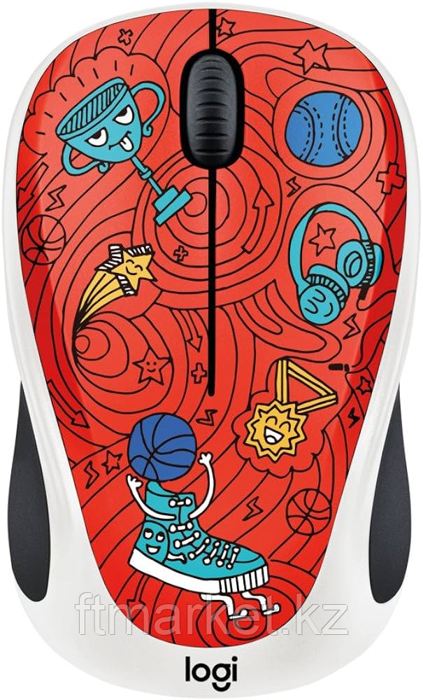 LOGITECH Wireless Mouse M238 - Doodle Collection - CHAMPION CORAL - EMEA, фото 1