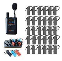 Радиогид для экскурсоводов и переводчиков, 30 приемников, 1 передатчик, 3 зарядные станции