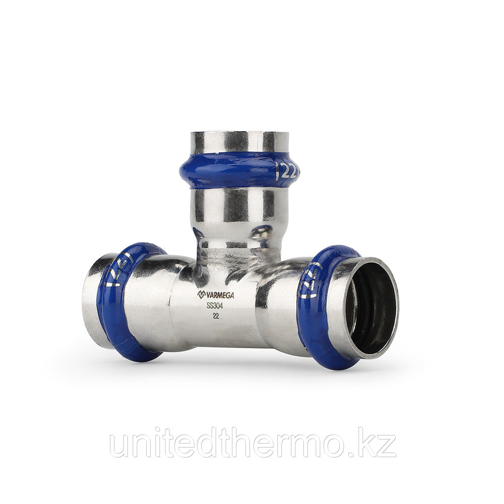 Тройник 42x42x42 раструбный Varmega Inox Press