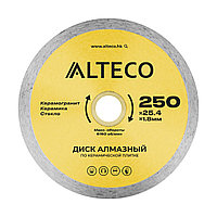 Диск алмазный по керамической плитке ALTECO 250x25.4x1.8мм