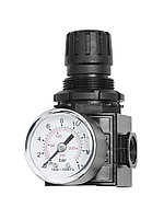 Регулятор давления воздуха 0 - 12 бар, 1/4" BSP (FF), с манометром