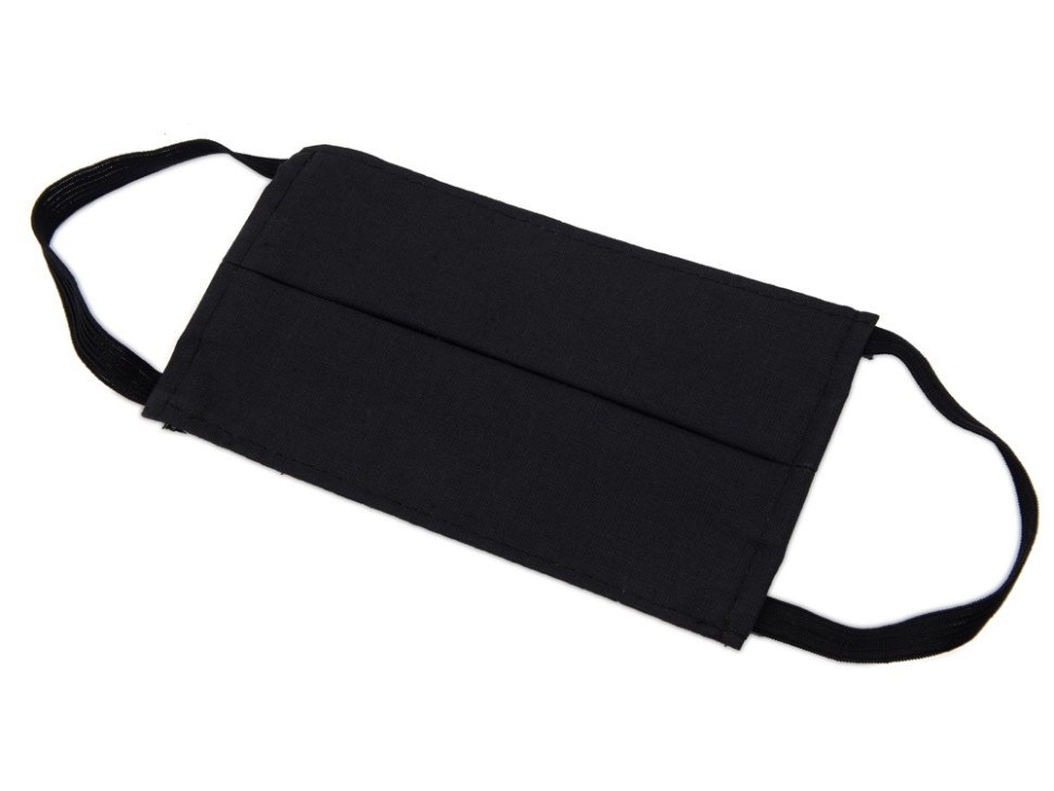 Маска для лица многоразовая из хлопка, черный, фото 1