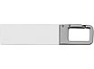 Флеш-карта USB 2.0 16 Gb с карабином Hook, белый/серебристый, фото 2
